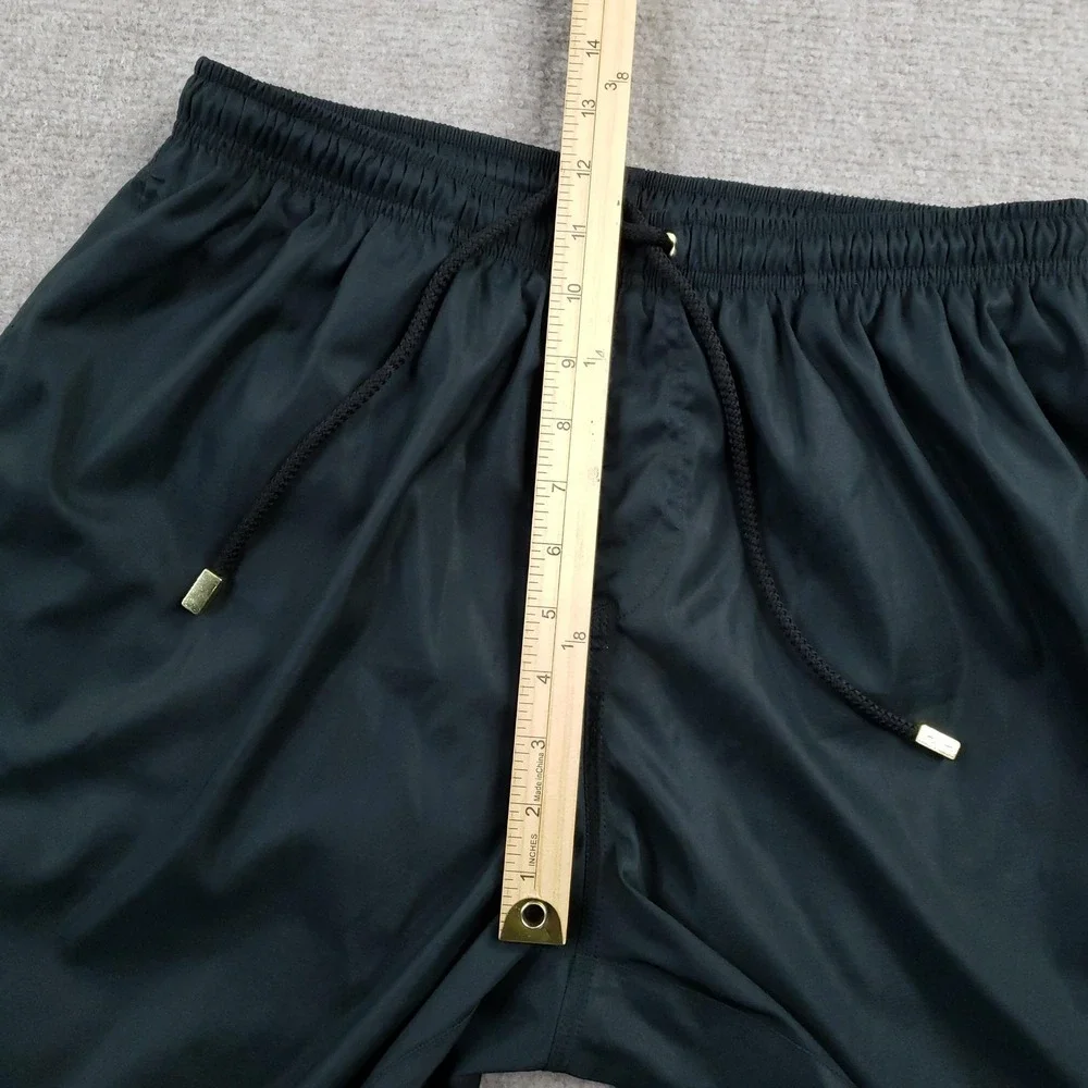 Kenny Flowers Swim Trunks Mens 2XL‎ Black Lined Drawstring Pockets Slim Fit